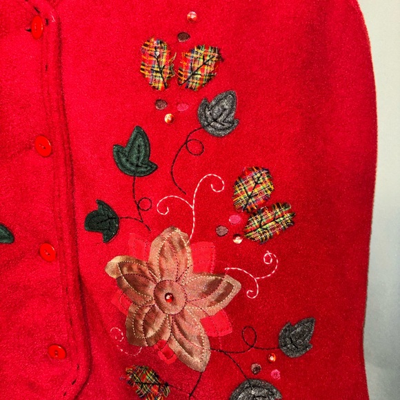 Carolyn Taylor Red Knit Vest - Picture 3 of 7